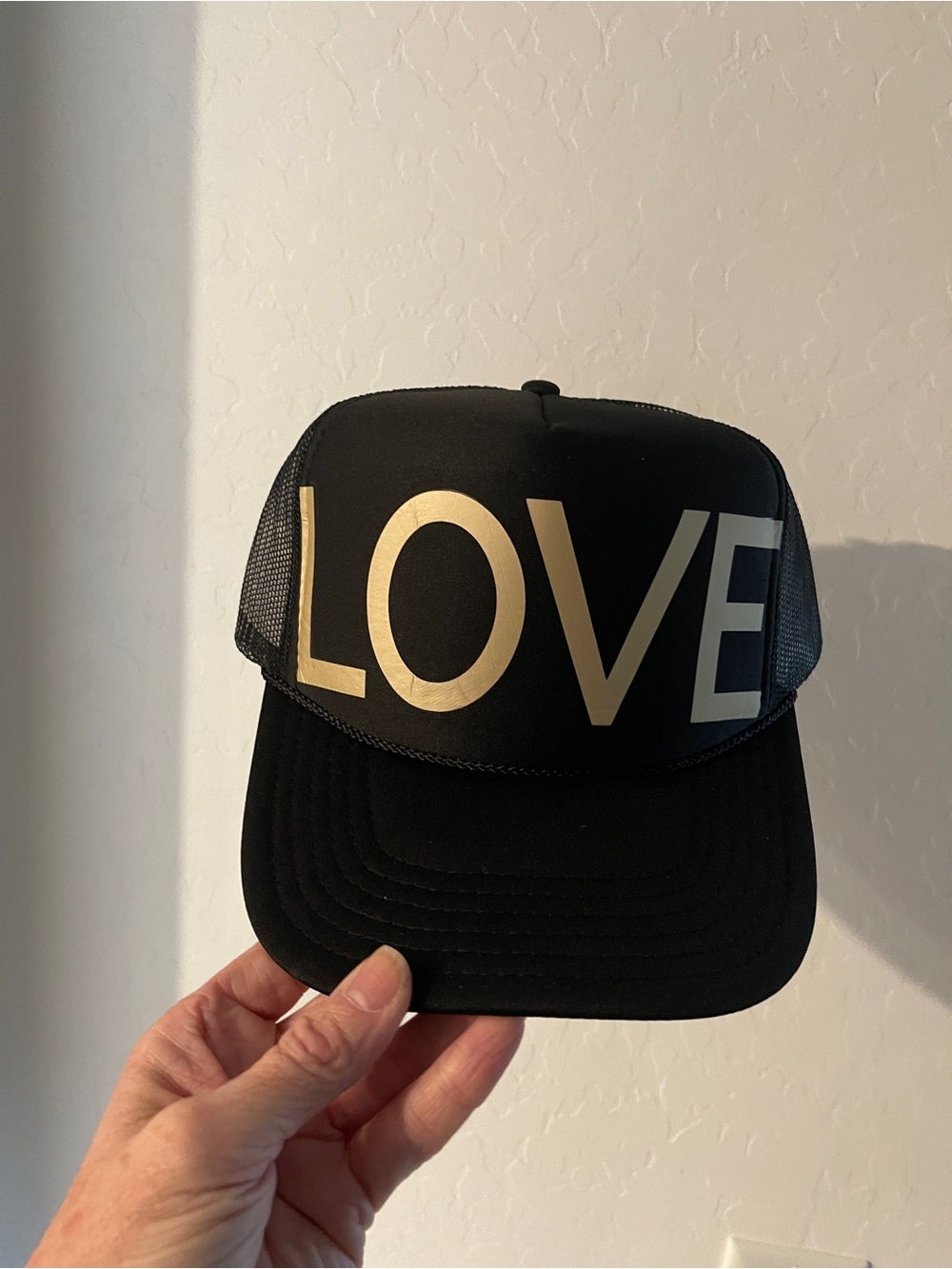 Black 'LOVE' Trucker Cap - Unbranded